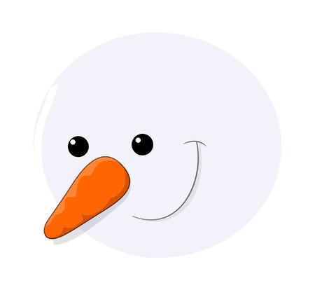 Funny Snowman Faceのイラスト素材