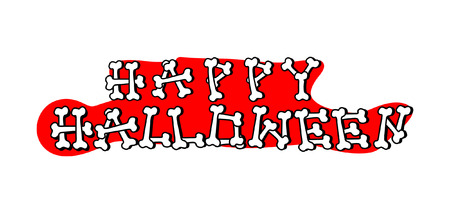 Happy Halloween Vector Text Bannerのイラスト素材