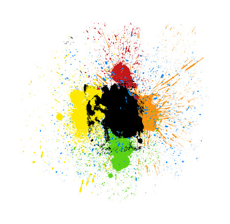 Grunge Colored Splashのイラスト素材