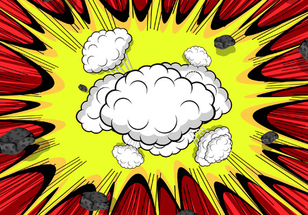 Retro Clouds Burst Backgroundのイラスト素材