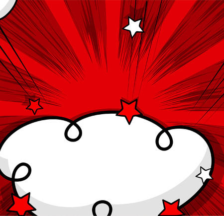 Comic Cloud Sunburst Backgroundのイラスト素材