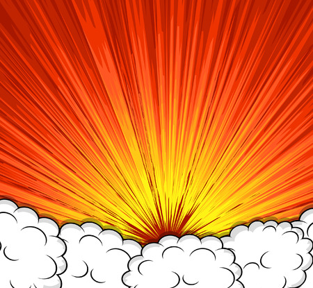 Abstract Clouds Sunburst Backgroundのイラスト素材