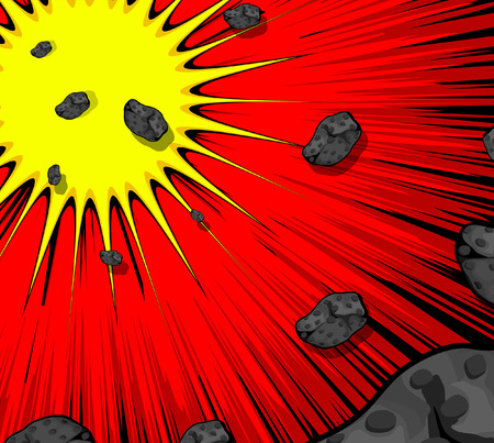 Abstract Retro Asteroids Burst Backgroundのイラスト素材
