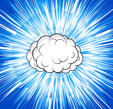 Retro Cloud Sunburst Backgroundのイラスト素材