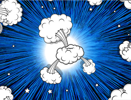 Clouds Bursting Abstract Backgroundのイラスト素材