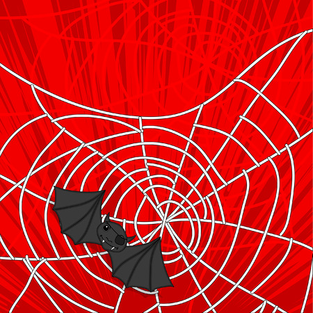 Halloween Bat Spider Vector Backgroundのイラスト素材