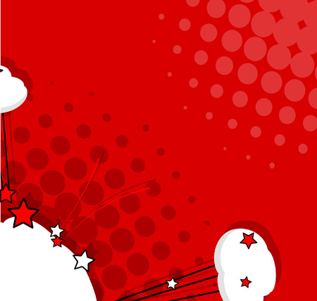 Comic Clouds Stars Vector Backgroundのイラスト素材