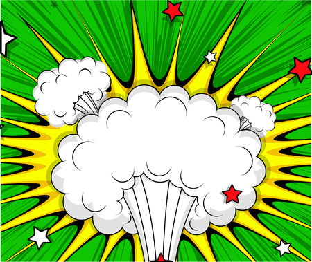 Retro Comic Cloud Burst Backgroundのイラスト素材