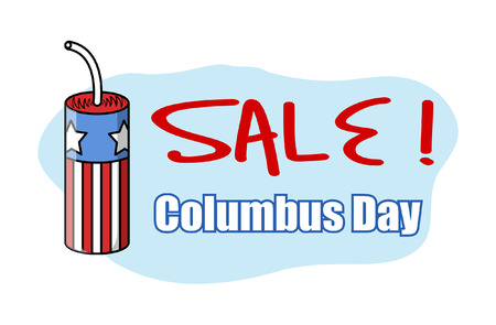 Columbus Day Sale Offer Bannerのイラスト素材