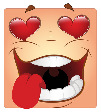 Falling in Love Smileyのイラスト素材