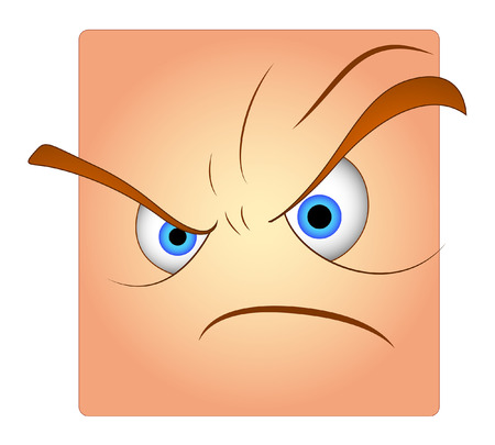 Angry Face Cartoon Smileyのイラスト素材