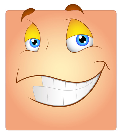 Happy Smile Box Faceのイラスト素材