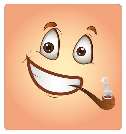 Happy Face Smoking Box Smileyのイラスト素材