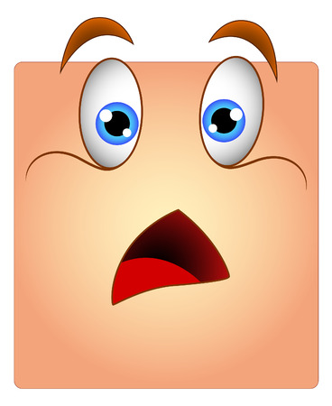 Surprised Box Smileyのイラスト素材