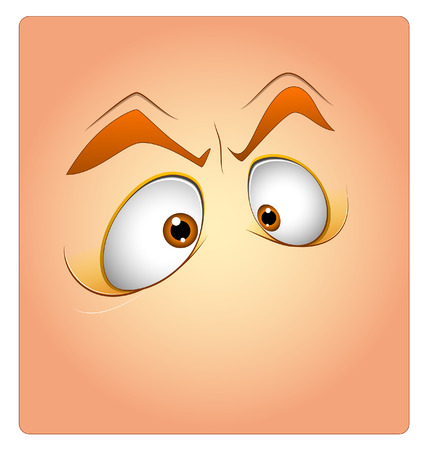 Angry Eyes Box Smileyのイラスト素材