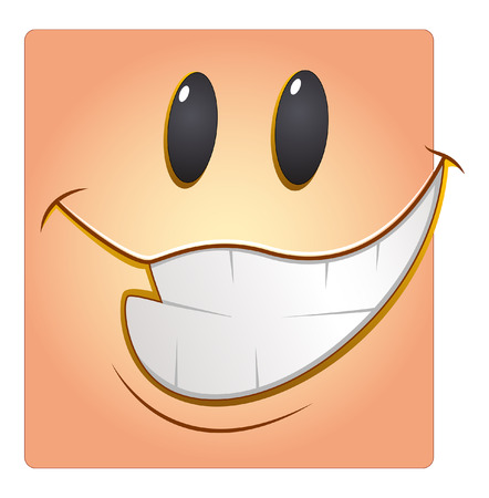 Cheerful Face Box Smileyのイラスト素材