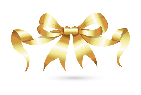 Golden Ribbon Bowのイラスト素材
