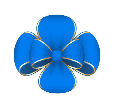 Blue Gift Ribbon Bowのイラスト素材