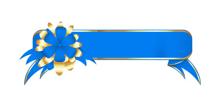 Christmas Ribbon Bow Bannerのイラスト素材