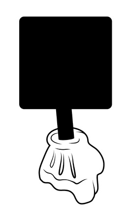 Cartoon Hand Banner Vector Designのイラスト素材