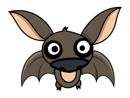 Funny Cute Halloween Bat Vectorのイラスト素材