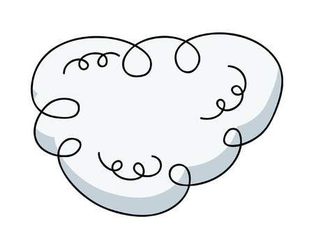 Retro Comic Cloud Bannerのイラスト素材