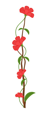 Decorative Flowers Branch Designのイラスト素材