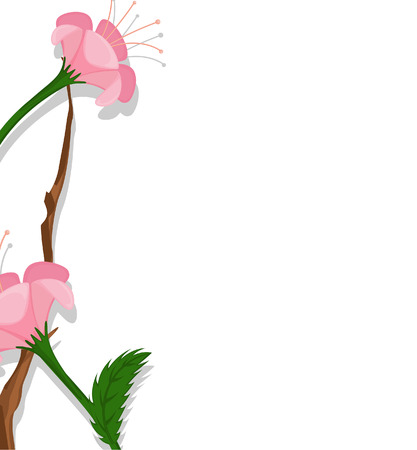 Pink Daisies Vector Banner Designのイラスト素材