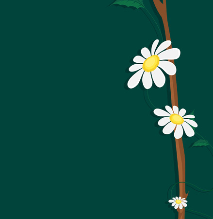 Decorative Flowers Birthday Bannerのイラスト素材