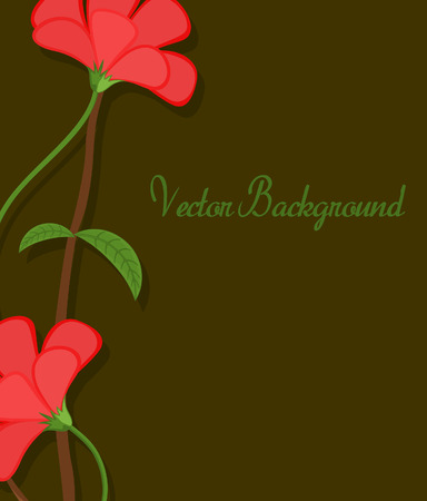 Vector Flowers Greeting Bannerのイラスト素材
