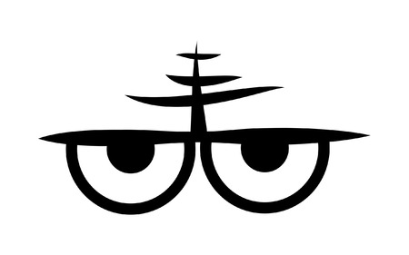 Angry Cartoon Eyesのイラスト素材