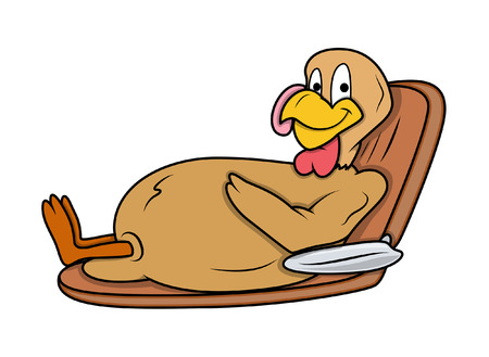 Relaxing Turkey Birdのイラスト素材