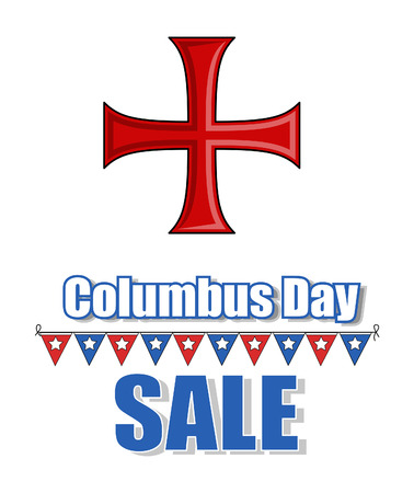 Columbus Day Greeting Bannerのイラスト素材