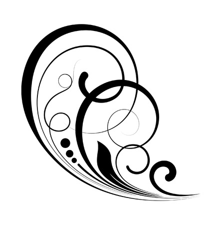 Decorative Christmas Flourish Shape Designのイラスト素材