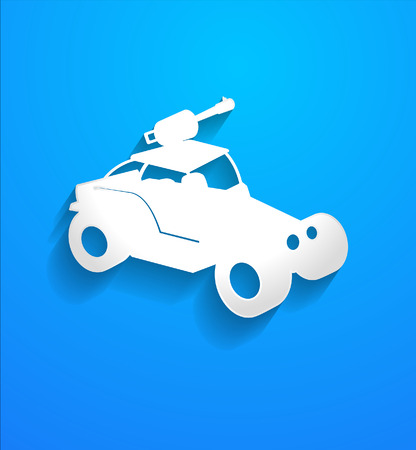 Modern Fighter Car Vector Shapeのイラスト素材