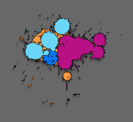 Retro Paint Drops Backgroundのイラスト素材