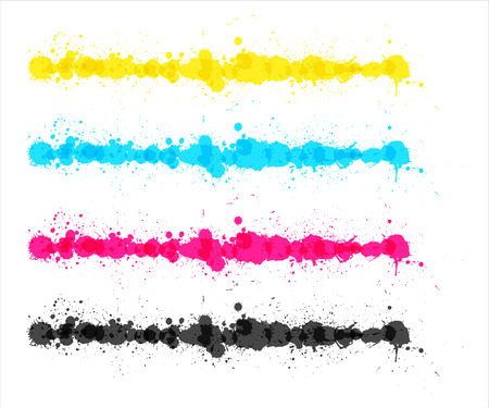 Colored Splash Strokes Vectorのイラスト素材