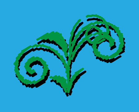 Rough Grunge Flourish Design Artのイラスト素材