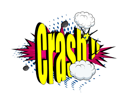 Retro Crash Text Banner Designのイラスト素材
