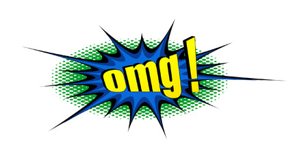 OMG Retro Graphic Text Bannerのイラスト素材
