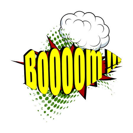 Abstract Retro Boom Text Graphic Bannerのイラスト素材