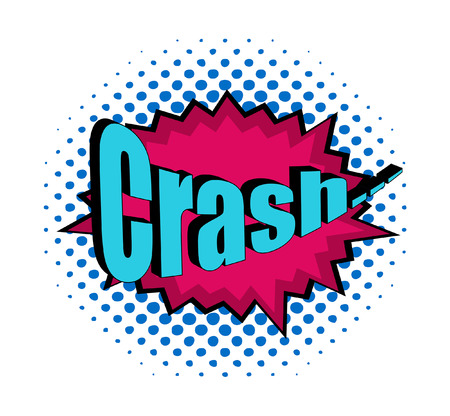 Retro Crash Text Bannerのイラスト素材