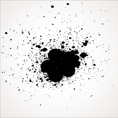 Grunge Black Splash Backgroundのイラスト素材