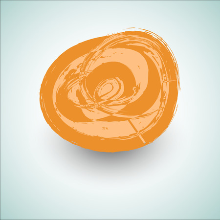 Grunge Circle Brush Strokeのイラスト素材