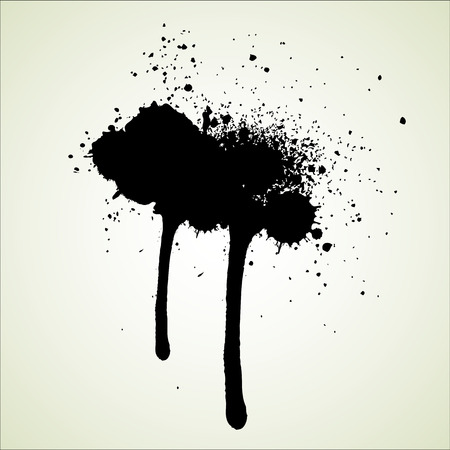 Grunge Black Splash Backgroundのイラスト素材