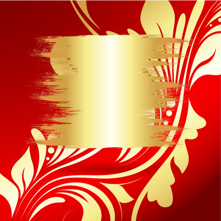 Grunge Golden Flourish Bannerのイラスト素材