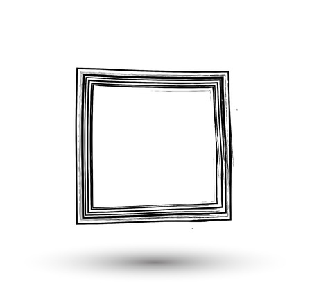 Black Grunge Frame Bannerのイラスト素材