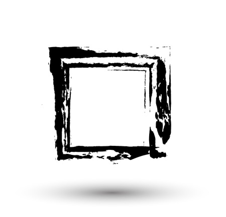 Black Grunge Frame Bannerのイラスト素材