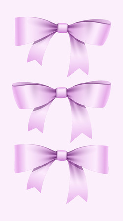 Valentine Ribbon Bow Setのイラスト素材