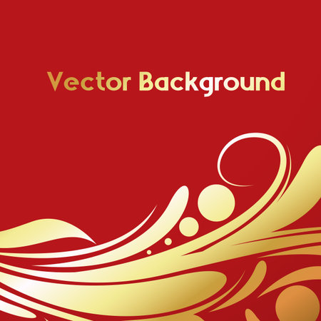 Golden Decorative Floral Backgroundのイラスト素材